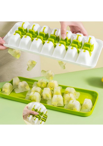 Zeytin Yeşili Buz Yapma Kalıp Dondurulmuş Buz Küpü Ev Silikon Buz Kalıbı Kapaklı Buzdolabı Yeniden Kullanılabilir Viski Içecek Küçük Dıy Buz Küpü Kutusu (Yurt Dışından) fiyatları