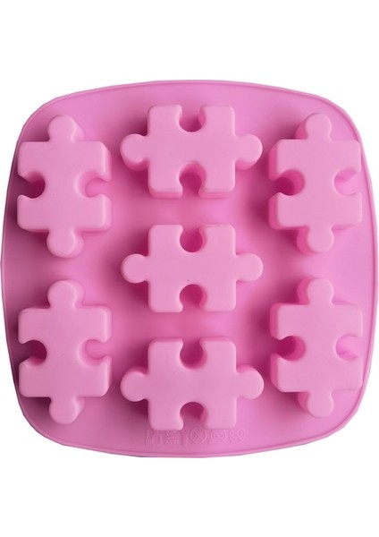 Pembe Silikon Kaviteler Bulmacalar Kalıp Serin Buz Sabunu Kek Pişirme Çikolata Kalıp Şeker Mum Yapımı Tavalar El Yapımı Bulmaca Bisküvi (Yurt Dışından)