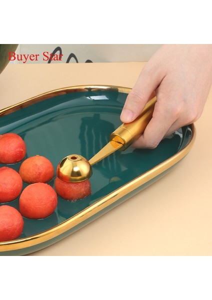 Rosegold 2 Adet 21 cm Dayanıklı Kavun Meyve Kaşığı Paslanmaz Çelik Dondurma Kaşığı Ev Top Kaşık Metal Manuel Balye Kepçe Servis Mutfak Eşyası (Yurt Dışından)