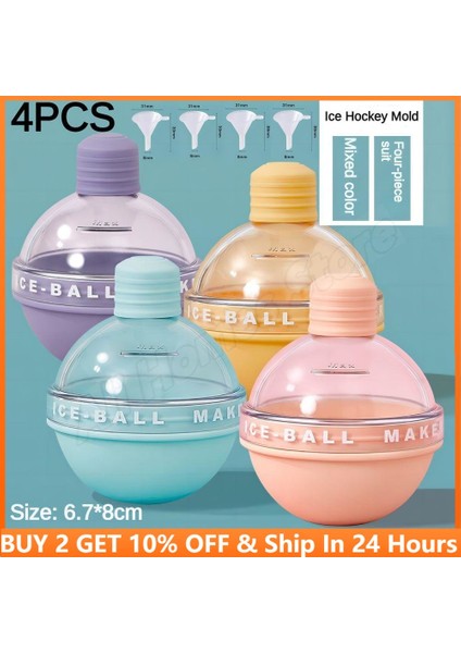 4 Adet Pembe Funne ile 4 Adet Silikon Ampul Huni ile Buz Kalıpları Buz Hokeyi Yapıcı Yuvarlak Ampul Şekli Buz Topu Küp Tepsisi Dıy Dondurma Araçları (Yurt Dışından) fiyatları
