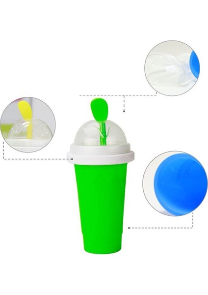 Kepçe Payet 100 Adet Hızlı Dondurulmuş Smoothies Bardak Slushy Dondurma Makinesi Milkshake Soğutma Fincan Silikon Sıkmak Slushy Bardak Dıy Ev Yapımı Dondurulmuş Içecekler (Yurt Dışından)