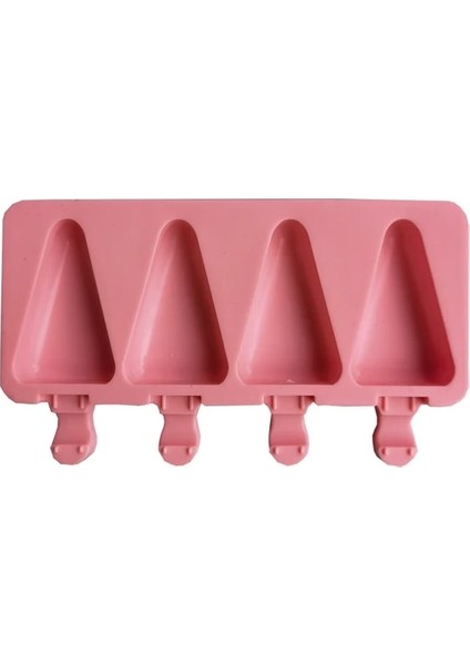 011 Pembe Silikon Üçgen Dondurma Kalıp Dıy Çikolata Tatlı Popsicle Kalıpları Tepsi Buz Küpü Makinesi Ev Yapımı Araçları Yaz Parti Malzemeleri (Yurt Dışından)