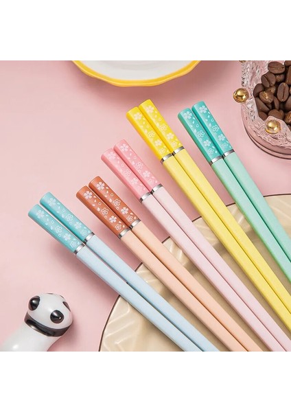 1pairs-14 1 Pairs Sevimli Çubuklarını Kiraz Çiçeği Yaprakları Desen Güzel Kaymaz Suşi Çubuk Çubuklarını Çevre Dostu Gıda Çubuklarını (Yurt Dışından)