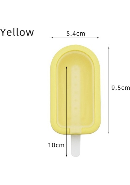 Sarı Yaratıcı Popsicle Kalıpları Yeniden Kullanılabilir Silikon Dondurma Kalıpları Dıy Ev Yapımı Buz Bar Popsicle Makinesi Parti Bar Dekor Için Kolay Bırakma (Yurt Dışından)
