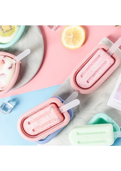 Sarı Yaratıcı Popsicle Kalıpları Yeniden Kullanılabilir Silikon Dondurma Kalıpları Dıy Ev Yapımı Buz Bar Popsicle Makinesi Parti Bar Dekor Için Kolay Bırakma (Yurt Dışından) fırsatları