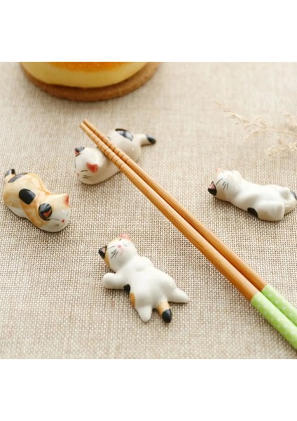 01 Yeni Yemek Çubukları Yastık Yemek Çubuğu Dinlenme Ev Dekorasyon Kedi Yemek Çubukları Çatal Tutucu Yemek Çubukları Tutucu Kaşık Tutucu (Yurt Dışından) fırsatları