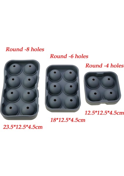 Q-4-Delikli Siyah L 1 Adet 4/6/8 Silikon Buz Küpü Kalıp Siyah Buz Topu Kalıbı Yuvarlak Kare Buz Kalıbı Kalıp Gıda Sınıfı Yeniden Kullanılabilir Buz Yapıcı Dondurma Araçları (Yurt Dışından) modelleri
