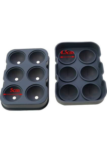 Q-4-Delikli Siyah L 1 Adet 4/6/8 Silikon Buz Küpü Kalıp Siyah Buz Topu Kalıbı Yuvarlak Kare Buz Kalıbı Kalıp Gıda Sınıfı Yeniden Kullanılabilir Buz Yapıcı Dondurma Araçları (Yurt Dışından) indirimleri