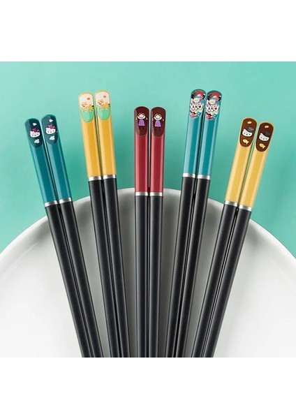 1 Erkek Tarzı 1 Çift Sevimli Çocuk Yemek Çubukları Taşınabilir Kaymaz Yemek Çubuğu Çatal Bıçak Takımı Yeniden Kullanılabilir Alaşım Çin/kore Yemek Çubukları Mutfak Gereçleri (Yurt Dışından) fırsatları