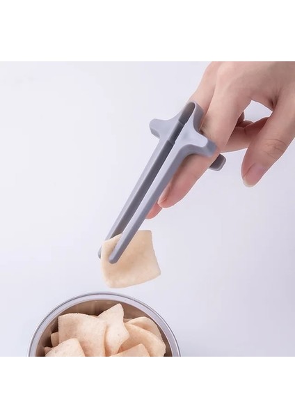 Gri Tembel Yardımcısı Klip Aperatifler Kirli Değil El Serbest Eller Snack Yemek Çubukları Oyun Oyna Parmak Yemek Çubukları Telefon Aksesuarı Mutfak Aracı (Yurt Dışından)