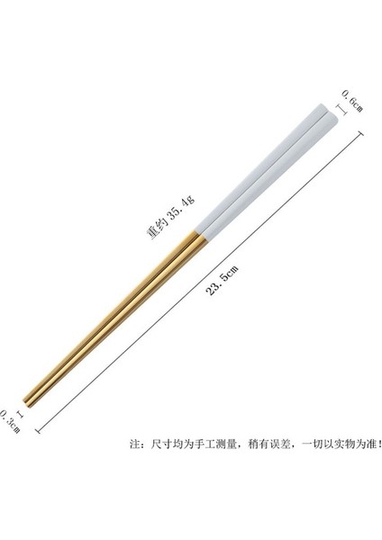 Whitegold Metal Suşi Yemek Çubukları 304 Paslanmaz Çelık Yeniden Kullanılabilir Çubuklarını Yemek Takımı Titanyum Altın Güvenli Çubuklarını Çin Çubuklarını (Yurt Dışından)