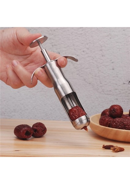 Gümüş 304 Paslanmaz Çelik Kiraz Hünnap Tart Pitter Meyve Mutfak Zeytin Çekirdeği Gadget Kaldırmak Çukur Aracı Tohum Itin (Yurt Dışından) fiyatları
