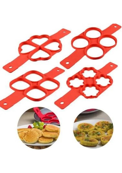 Yuvarlak Yumurta Gözleme Halkası Yapışmaz Gözleme Yapımcısı Kalıp Silikon Yumurta Pişirici Kızarmış Yumurta Şekillendirici Omlet Kalıpları Mutfak Pişirme Aksesuarları Için (Yurt Dışından)