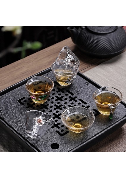 M Isıya Dayanıklı Çay Bardağı Bardak Altlığı Teneke Erik Çiçek Çay Bardağışeffaf Çay Fincanı Küçük Çay Kase Japon Tarzı Usta Fincan (Yurt Dışından)