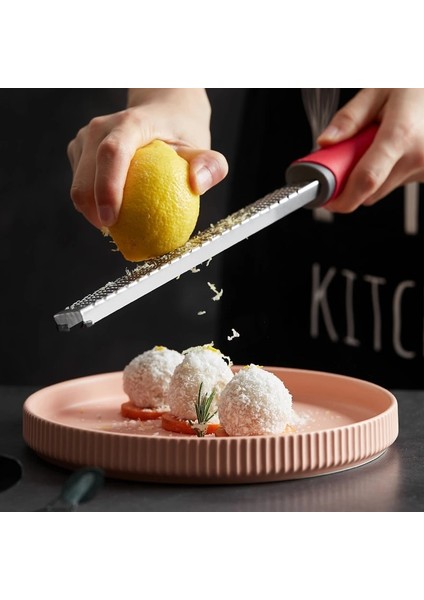A4 Limon Zester & Peynir Rendesi - Parmesan Peyniri, Limon, Zencefil, Sarımsak, Muskat, Çikolata, Sebze, Meyve - Mutfak Gereçleri (Yurt Dışından)