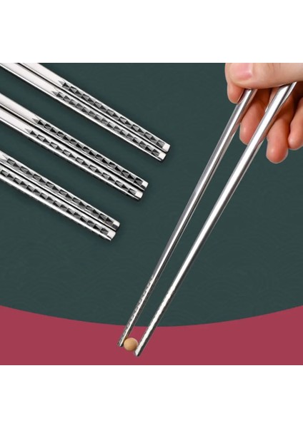 Canorus 1 Çift 316L Paslanmaz Çelik Çubuklarını Kiraz Çiçeği Sofra Mutfak Yemek Bar Ev Bahçe Çin Çubuk Tutucu Seti (Yurt Dışından)
