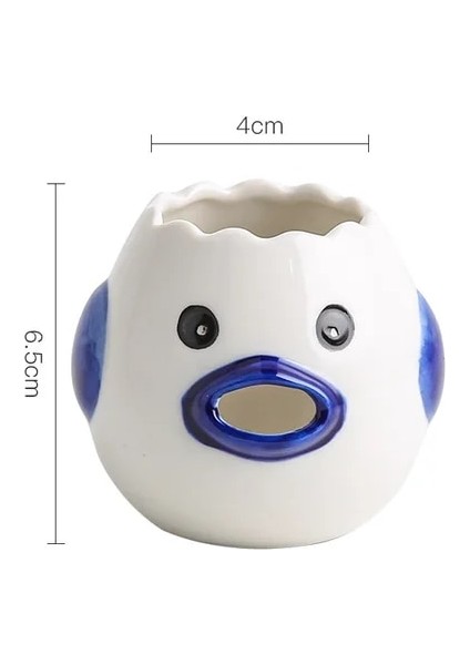 Lacivert Kawaii Civciv Yumurta Ayırıcı Yaratıcı Seramik Yumurta Bölücü Yumurta Sarısı Ayırıcı Sevimli Yumurta Sıvı Filtresi Mutfak Tedarik Pişirme Gereçleri (Yurt Dışından)