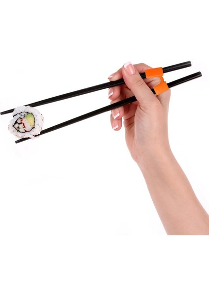 Siyah 5 Adet Yeniden Kullanılabilir Çubuk Yardımcıları Eğitim Çin Yemek Çubukları Eğitmen Tutucu Adouts Için Acemi Eğitmenler Veya Öğrenci (Yurt Dışından)