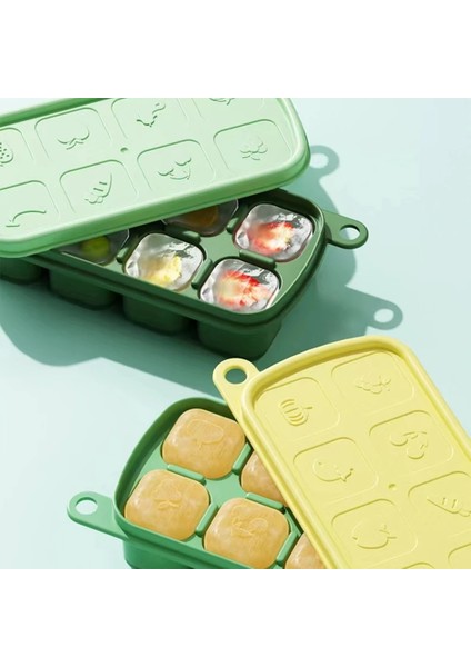 Pembe Mor 8 Izgaralar Silikon Buz Küpü Tepsi Kalıp Şeffaf Kapaklı Popsicle Mutfak Yaz Kalıp Meyve Makinesi Ev Dondurucu Aksesuarları (Yurt Dışından) fırsatları