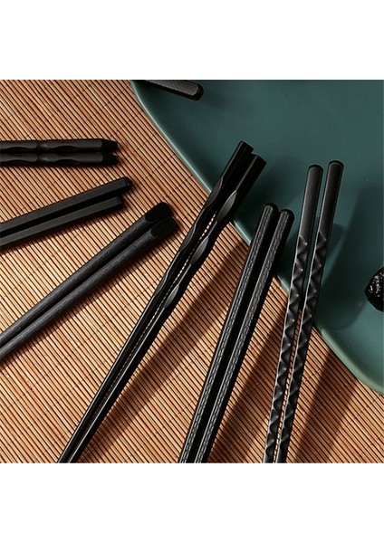 Spiral 1 Çift Çin Japon Yemek Çubukları Yeniden Kullanılabilir Metal Kore Pişirme Çubuklarını Seti Paslanmaz Çelik Alaşımlı Suşi Çubukları (Yurt Dışından) fırsatları