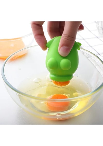 Kurbağa Silikon Yumurta Ayırıcı Karikatür Pembe Domuz Kurbağa Yumurta Beyaz Sarısı Bölücüler Karıştırma Yumurta Çıkarıcı Ayırıcı Mutfak Kekleme Araçları (Yurt Dışından)