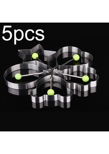 5 Adet 5 Şekiller Paslanmaz Çelik Kızarmış Yumurta Şekillendirici Yumurta Kalıp Dıy Kahvaltı Yumurta Gözleme Yüzükler Sandviç Mutfak Gereçleri Gereç Pişirme Araçları (Yurt Dışından)