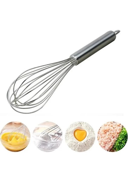 6 Inç Yumurta Çırpıcı Mikser El Paslanmaz Çelik Pişirme Aracı Yumurta Krem Karıştırma Çırpma Manuel Mutfak Pişirme Aracı Aksesuarları (Yurt Dışından)