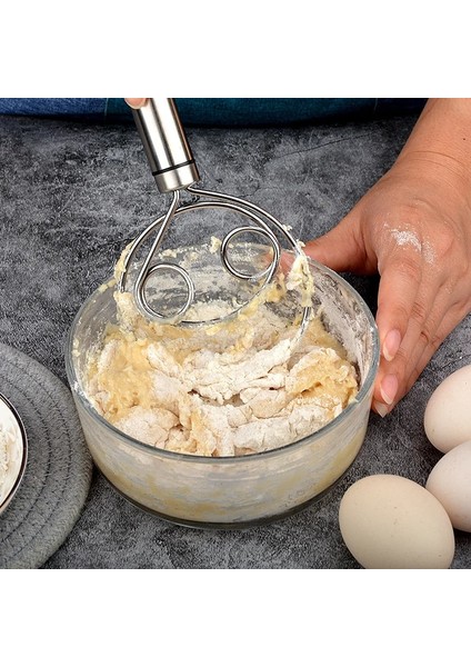 Tek Göz Paslanmaz Çelik Danimarka Hamur Çırpma Un Çırpma Mutfak Hamur Çırpma Mikser Blender Ekmek Yapma Araçları Pişirme Kek Pizza Için (Yurt Dışından)