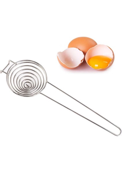 Paslanmaz Çelik Şef Uzun Saplı Bölücü Aracı Ayırma Hunisi Paslanmaz Çelik Yumurta Çıkarıcı Elek Filtresi Yumurta Sarısı Beyaz Ayırıcı (Yurt Dışından) fırsatları