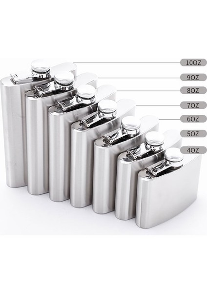 7 Oz Goalone 1 2 3 4 5 6 7 8 9 10 Oz Paslanmaz Çelik Cep Şişesi Huni ile Sızdırmaz Vidalı Kapak Cep Şişesi Alkol Viski Cep Şişesi (Yurt Dışından)