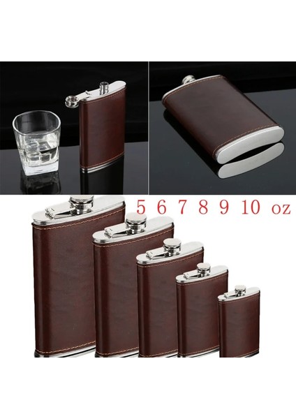 6oz 1pc 5-10OZ Paslanmaz Çelik Hip Likör Viski Alkol Şişesi Kapağı Cep Şarap Şişesi (Yurt Dışından) fırsatları