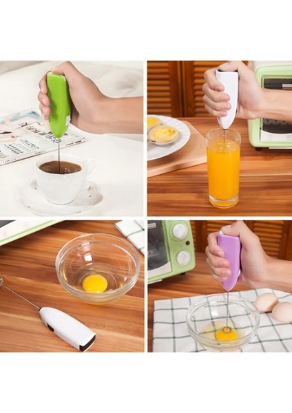 Mavi Yeni Mini Kolu Karıştırıcı Sütlü Içecek Kahve Çırpma Mikser Elektrikli Yumurta Çırpıcı Frother Foamer Pratik Mutfak Pişirme Aracı (Yurt Dışından)