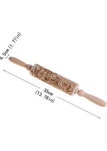 B 1 Adet Kabartma Kazınmış Oklava Pişirme Aracı Çerez Fondan Kek Hamur Açma Makinesi Desenli Oklava Mutfak Aksesuarları Aşçı (Yurt Dışından)