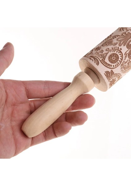 B 1 Adet Kabartma Kazınmış Oklava Pişirme Aracı Çerez Fondan Kek Hamur Açma Makinesi Desenli Oklava Mutfak Aksesuarları Aşçı (Yurt Dışından) modelleri