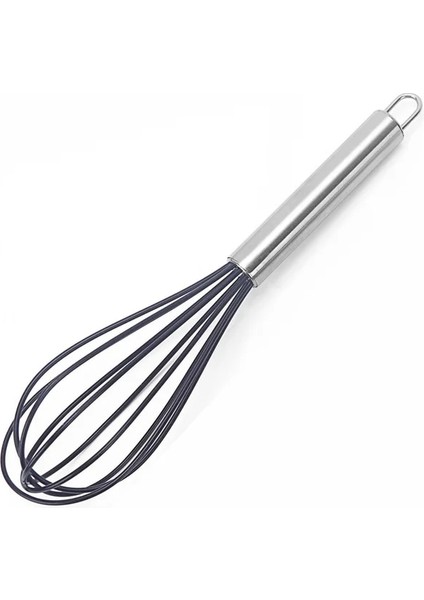 Siyah Manuel Yumurta Çırpıcı Paslanmaz Çelik Silikon Balon Çırpma Krema Mikser Karıştırma Karıştırma Çırpma Balon Bobin Tarzı Yumurta Araçları (Yurt Dışından)