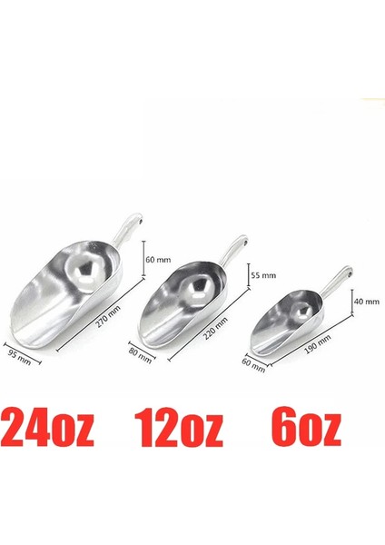 Alüminyum 24 Oz Buz Kepçe Alüminyum Alaşımlı Kürek Buz Tahıl Kahve Çekirdekleri Kepçe Bar Buz Kazıyıcı Mutfak Aksesuarları (Yurt Dışından) fırsatları