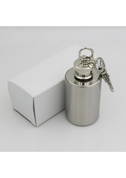 Flagon 1 Oz Paslanmaz Çelik Taşınabilir Flagon Mini Silindirik Cep Şişesi Viski Şarap Konteyneri Anahtarlık Huni ile (Yurt Dışından) modelleri