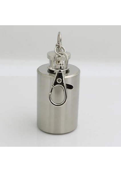Flagon 1 Oz Paslanmaz Çelik Taşınabilir Flagon Mini Silindirik Cep Şişesi Viski Şarap Konteyneri Anahtarlık Huni ile (Yurt Dışından) fırsatları