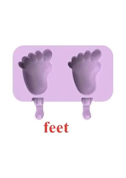 Ayak 2 Adet Yeni Sevimli Silikon Dondurma Kalıp Popsicle Kalıpları Dıy Ev Yapımı Maker Kalıp (Yurt Dışından)