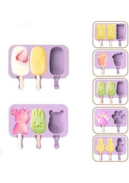 Ayak 2 Adet Yeni Sevimli Silikon Dondurma Kalıp Popsicle Kalıpları Dıy Ev Yapımı Maker Kalıp (Yurt Dışından) fiyatları