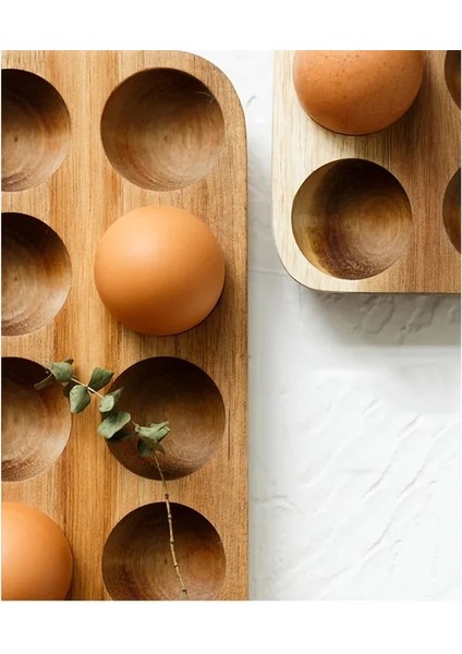 Kauçuk Ahşap 10 Delik Ahşap Akasya Ahşap Saklama Kutusu Yumurta Düzenlemesi Anti-Paramparça Yaratıcı Gerçek Çift Sıralı Yumurta Tepsisi Mutfak Aletleri (Yurt Dışından)