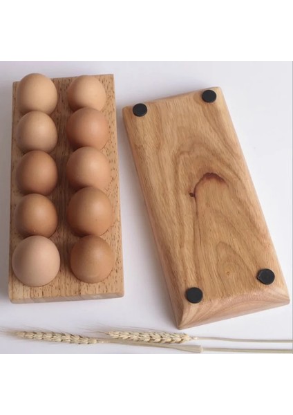 Kauçuk Ahşap 10 Delik Ahşap Akasya Ahşap Saklama Kutusu Yumurta Düzenlemesi Anti-Paramparça Yaratıcı Gerçek Çift Sıralı Yumurta Tepsisi Mutfak Aletleri (Yurt Dışından) fırsatları