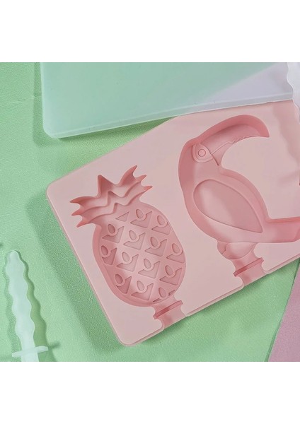 Shape-1 Silikon Dondurma Kalıp Dıy El Yapımı Çevre Dostu Popsicle Kalıp Mousse Tatlı Dondurucu Tatlı Buz Küpü Kalıp Sopa ile (Yurt Dışından)
