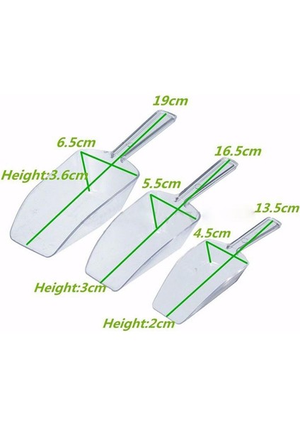 3 Adet Mutfak Gadget Kuru Mal Kürek Dondurma Kepçe Un Kürekleri/set Mutfak Gereçleri Aksesuarları Buz Kürekleri Parti Büfe Araçları (Yurt Dışından)