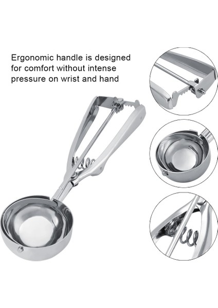 Gümüş 6 cm Paslanmaz Çelik Dondurma Kaşığı Metal Dondurma Kurabiye Kaşık Patates Püresi Kaşık Yapışmaz Dondurma Kazıcı Kavun Buz Makinesi (Yurt Dışından) indirimleri