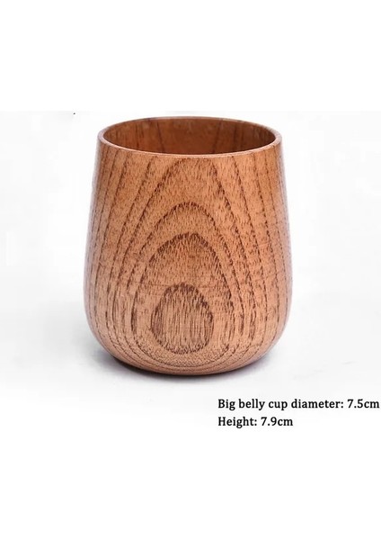 Ahşap Büyük Göbek Bardak El Yapımı Doğal Ladin Ahşap Bardak Bira Çay Kahve Süt Su Bardağı Mutfak Bar Drinkware Dropshipping (Yurt Dışından)