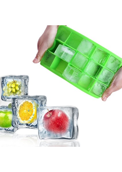 Resim Olarak Silikon Buz Küpü Makinesi 15-Cavity Dıy Buz Yapım Makinesi Buz Küpü Tepsileri Kalıpları Buz Şeker Kek Puding Çikolata Viski Kalıpları Aracı (Yurt Dışından)