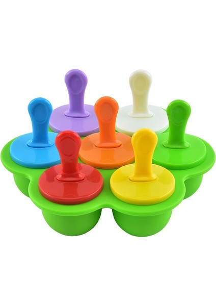 Yeşil Dondurma Buz Pops Kalıp Gıda Sınıfı Silikon Popsicle Kalıp Buz Yapıcı Bebek Dıy Gıda Takviyesi Araçları Meyve Sarsıntı Aksesuarları (Yurt Dışından)