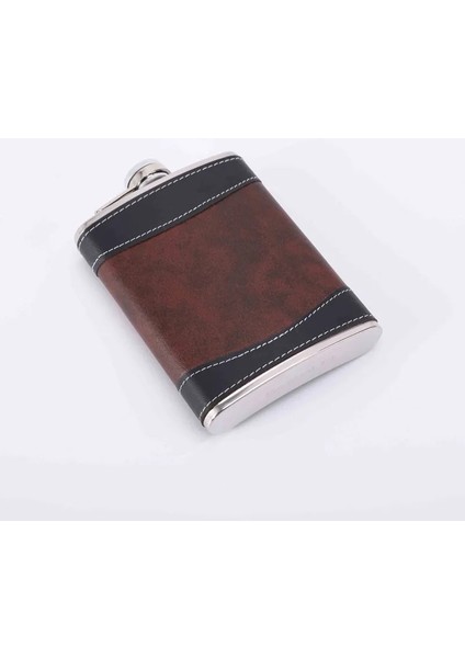 6 Oz Pu Deri Kaplı Cep Şişesi Cep Paslanmaz Çelik Karaf Alkol Taşınabilir Viski Flagon Hediye Erkekler Için 6/7/8 Oz (Yurt Dışından)
