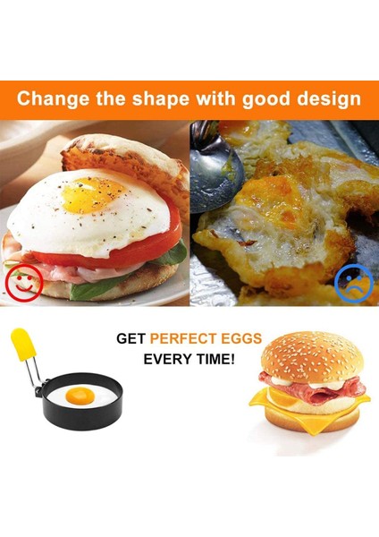 1 Parça Metal Kızarmış Yumurta Gözleme Halkası Omlet Kızarmış Yumurta Yuvarlak Şekillendirici Kalıp Yumurta Pişirme Aksesuarları Kahvaltı Tava Fırın Mutfak Gereçleri (Yurt Dışından)
